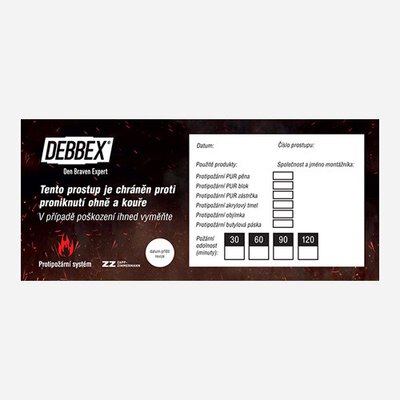 Protipožární identifikační samolepka DEBBEX